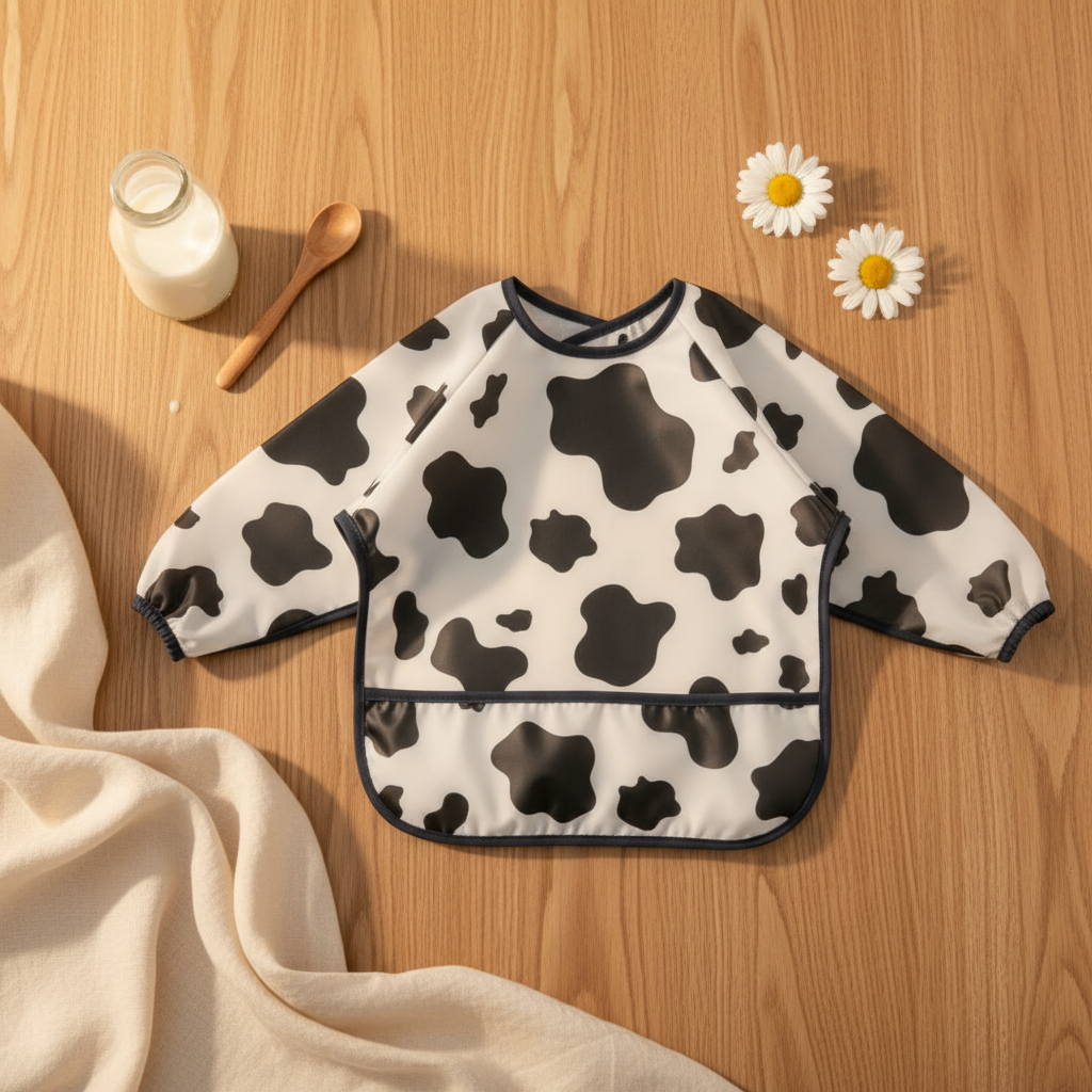 Cow Print Bib Lifestyle